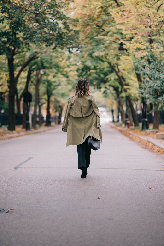 Olive trench coat and Chicago Fashion Blogger