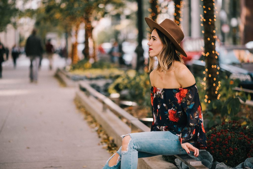 Multicolor Floral Off The Shoulder Blouse and Holiday Fashion