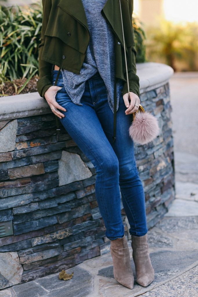 Banana Republic Suede Booties and AG Jeans 