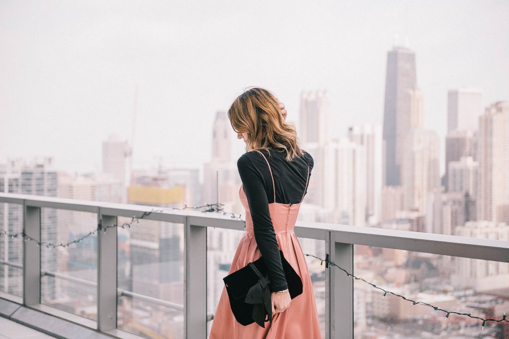 Silk Cami Dress and Chicago Fashion Blogger