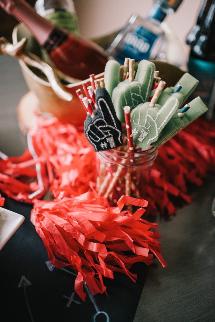Championship Party tips with The RoomPlace and Foam finger straws