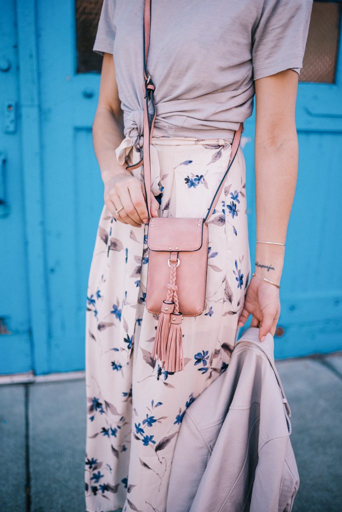 Iphone Crossbody with Tassel and Floral pants