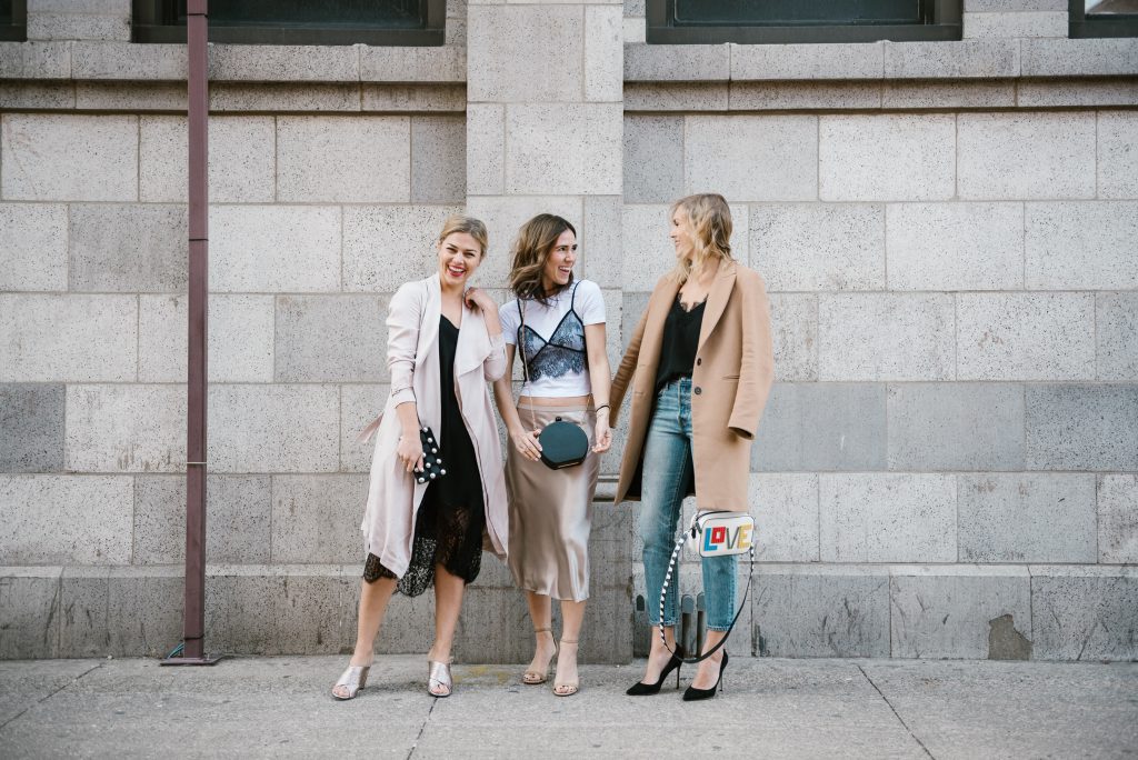 Blogger Mary Krosnjar, Ali Stone and Lauren Kelp wearing Shopbop