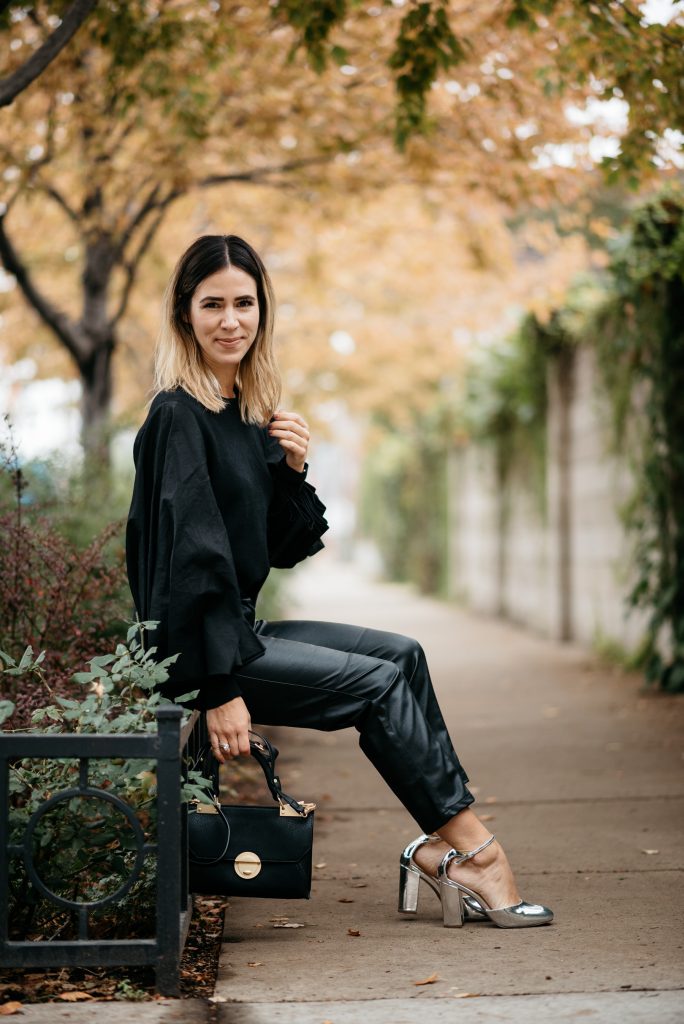 Chicago Fashion Blogger and Best Faux Leather Pants