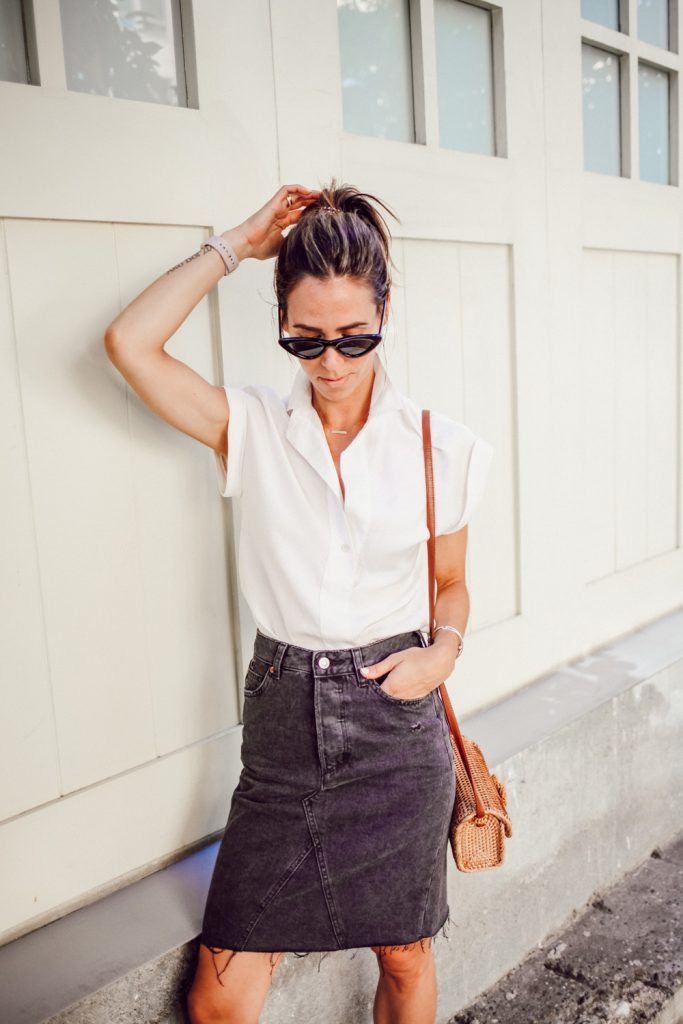 Seattle Fashion Blogger Sportsanista sharing her favorite denim skirts