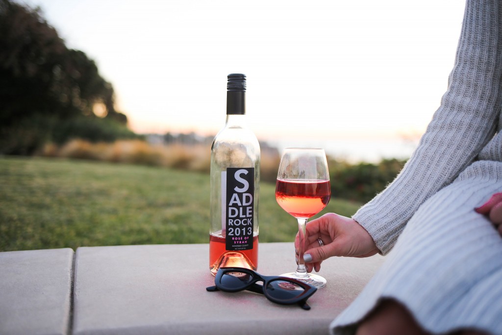 LOFT Turtleneck Sweater Dress, Kate Spade Nessa Too Slouch Boot, Quay Cat Eye Sunglasses, Palos Verdes, California Sunset, Saddleback Ranch Wine