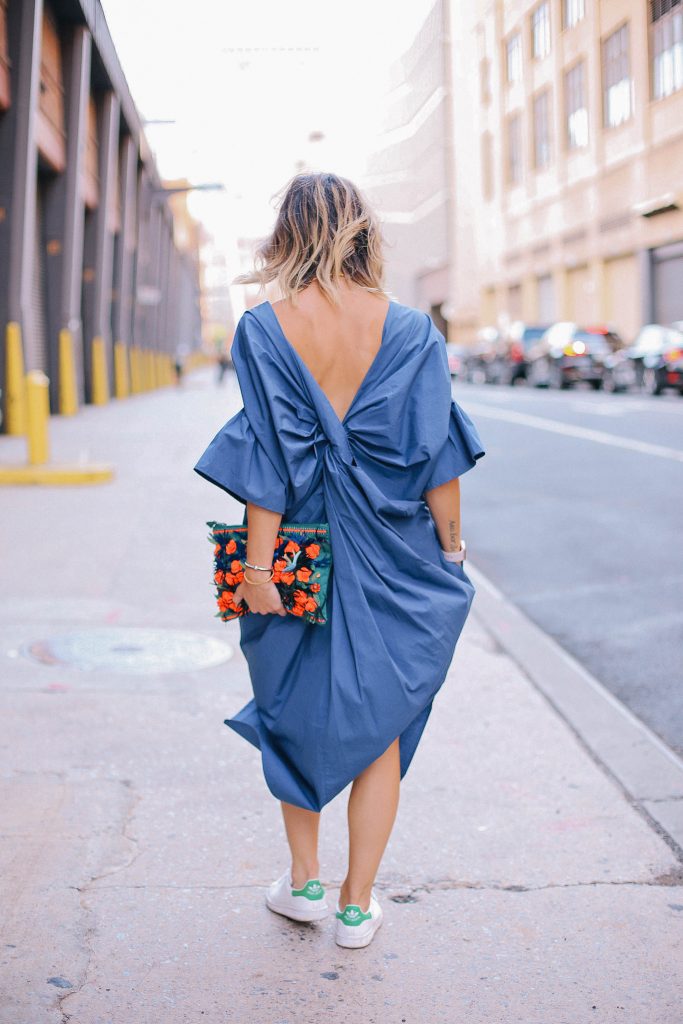 Knot back dress and Chicago Fashion Blogger