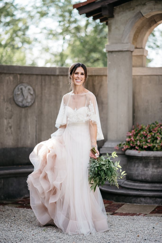Kelly Faetanini Florence Gown + Lace Cape