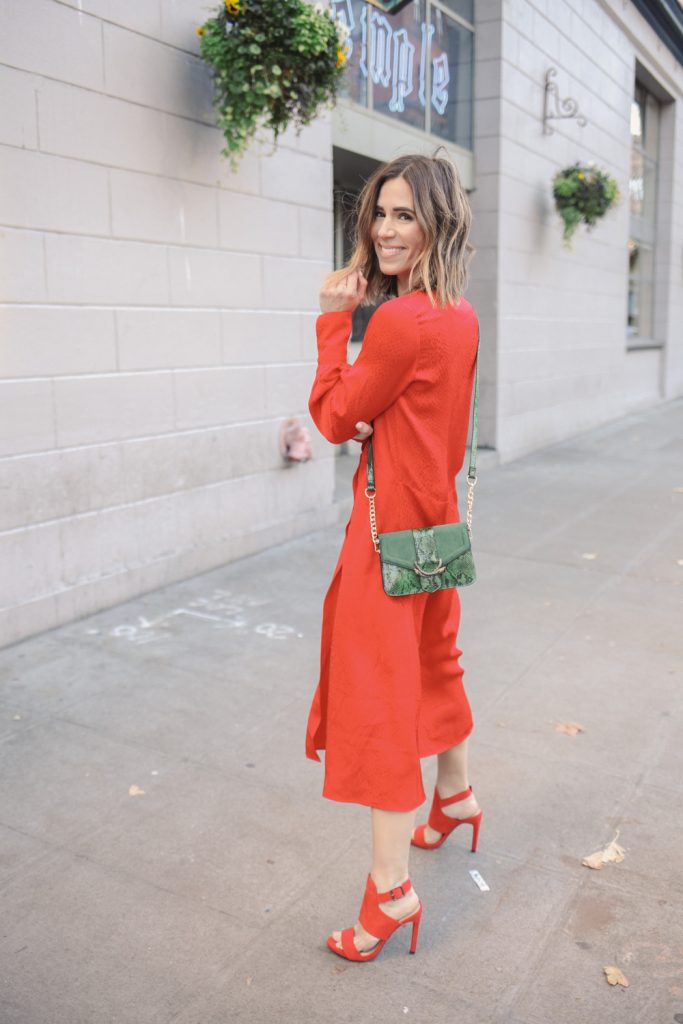 Blogger Sportsanista wearing Topshop Sela Bag and Zara Red Heeled Sandals