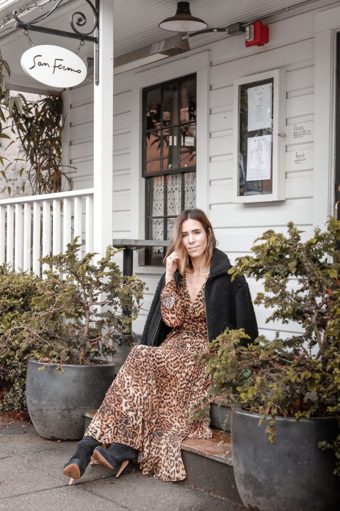 Blogger Mary Krosnjar wearing Who What Wear Womens Teddy Jacket and San Fermo in Ballard