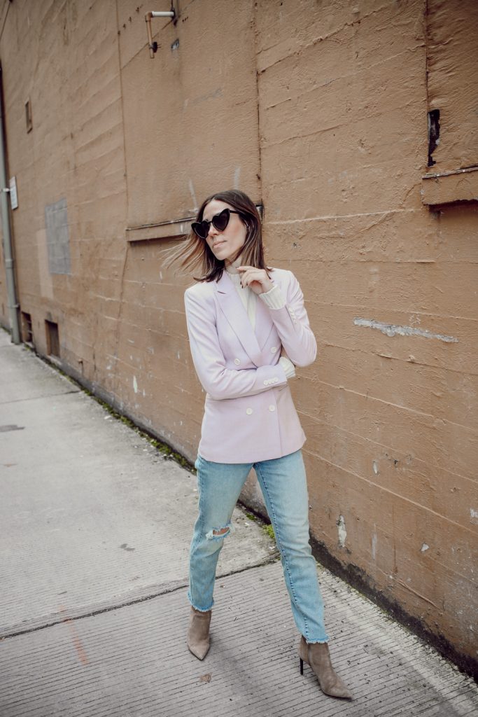 How to Style a Lilac Blazer - Sportsanista | Seattle Fashion Blog