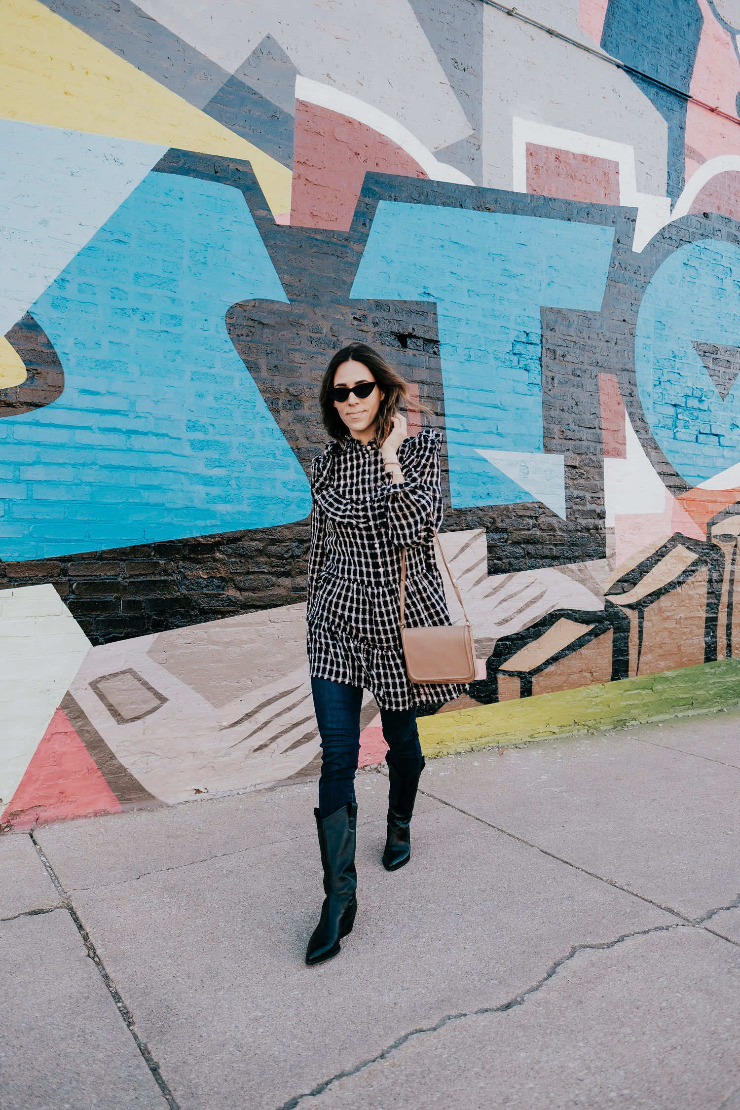 How to Style a Dress Over Jeans - Sportsanista | Seattle Fashion Blog