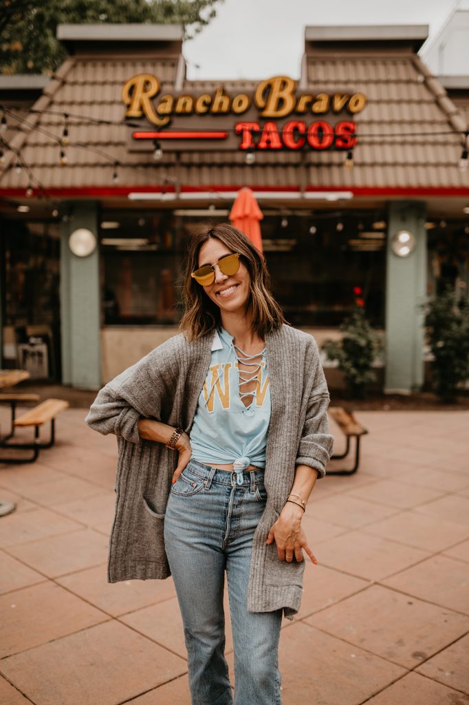 Seattle Fashion Blogger Sportsanista wearing College Game Day Fashion 