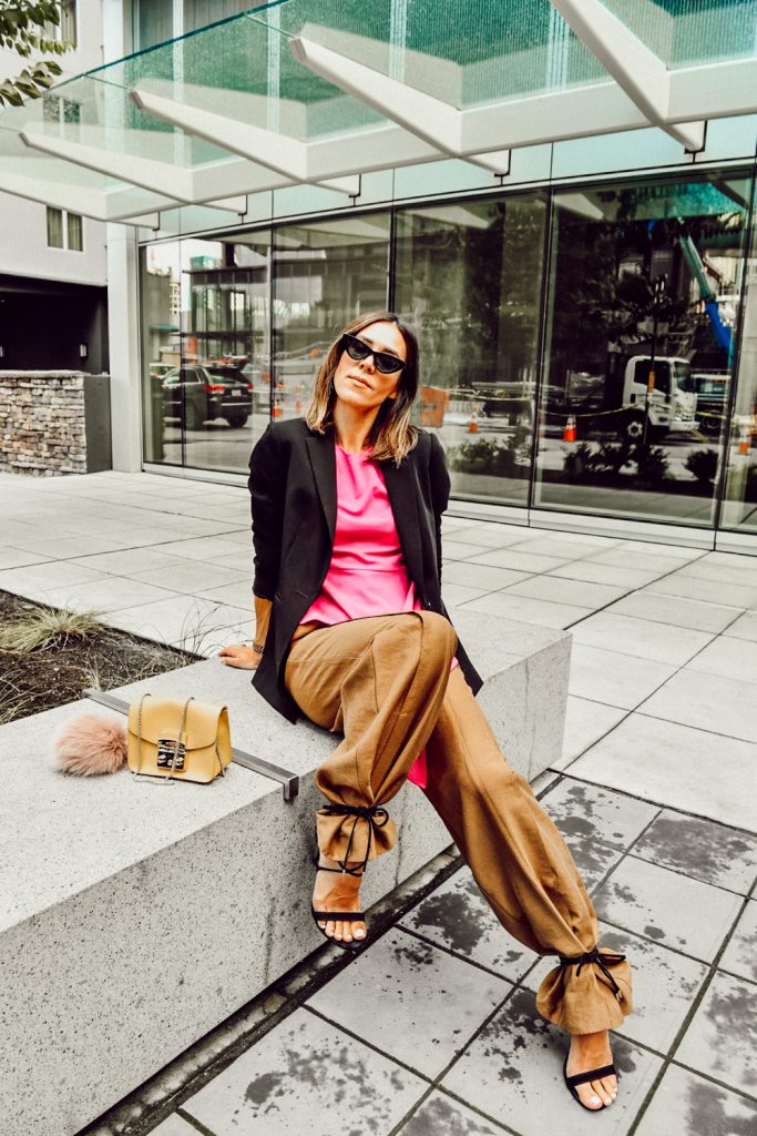 Seattle Fashion Blogger Sportsanista wearing Asymmetric Fashion for Work 